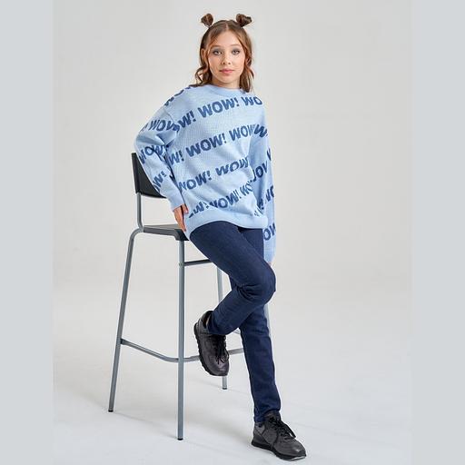 Jumper "Wow" blue, for girls wholesale фото 7