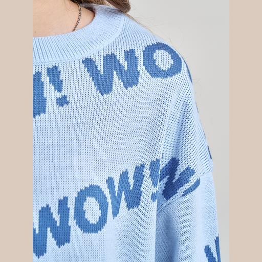 Jumper "Wow" blue, for girls wholesale фото 9