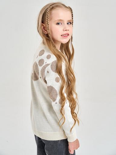 Jumper "Giraffe" milky, for girls WHOLESALE фото 4