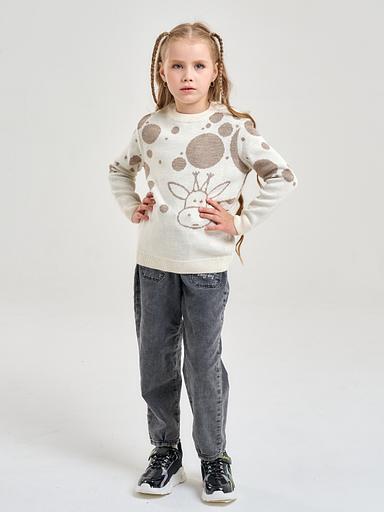 Jumper "Giraffe" milky, for girls WHOLESALE фото 6
