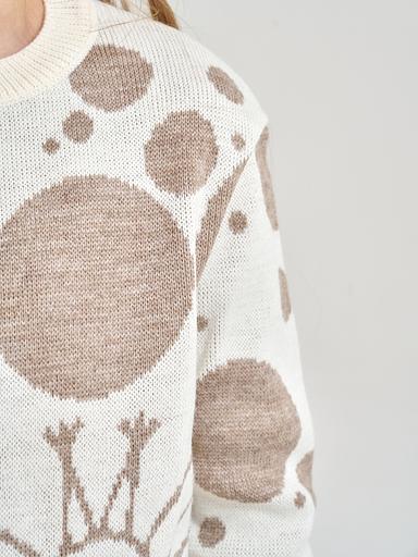 Jumper "Giraffe" milky, for girls WHOLESALE фото 10
