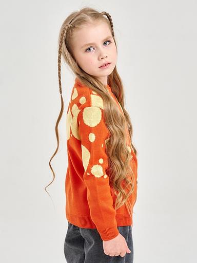 Jumper "Giraffe" terracotta, for girls WHOLESALE фото 3