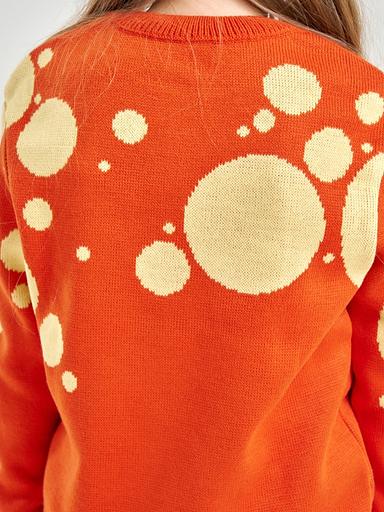 Jumper "Giraffe" terracotta, for girls WHOLESALE фото 9