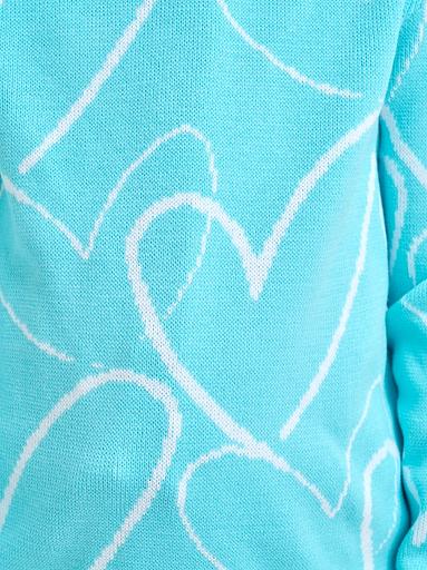 Jumper "Hearts" turquoise-blue, for girls WHOLESALE фото 9