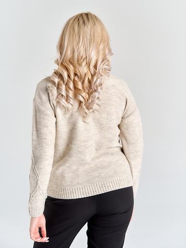 Джемпер женский «Звезда» бежевый ОПТ фото 3