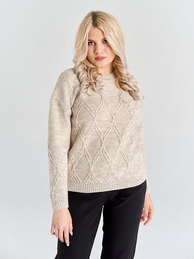 Джемпер женский «Звезда» бежевый ОПТ фото 6