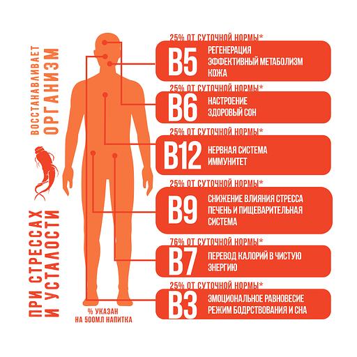 Витаминный напиток газированный «VitUp грейпфрут-женьшень» 0,5 л фото 3