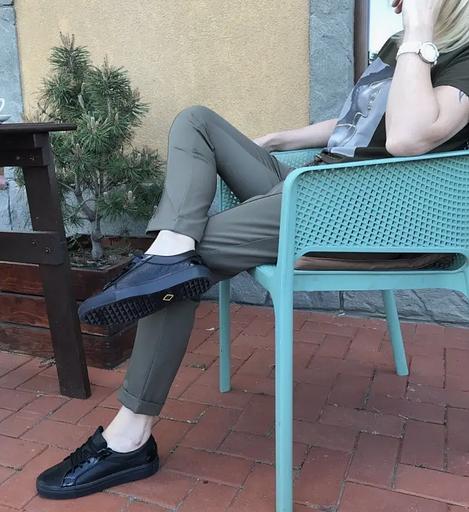 皮革运动鞋 BuzShoes 黑色漆面嵌片批发 фото 3