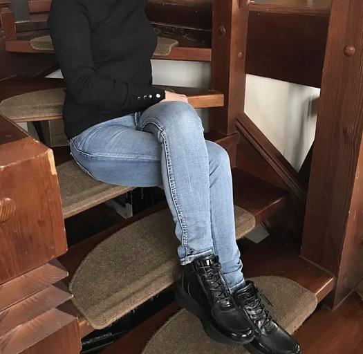 Кроссовки кожаные BuzShoes черные лакированные вставки ОПТ фото 4