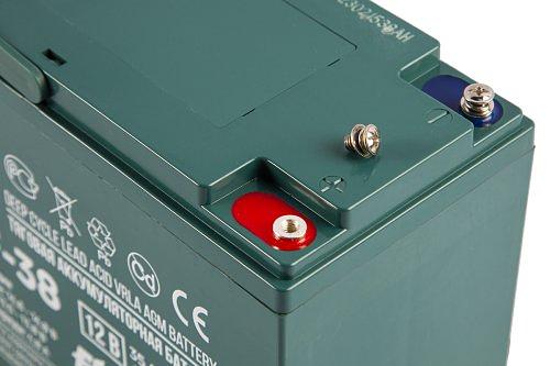 Тяговый аккумулятор RuTrike 6-EVF-38 (12V38A/H C3) фото 4