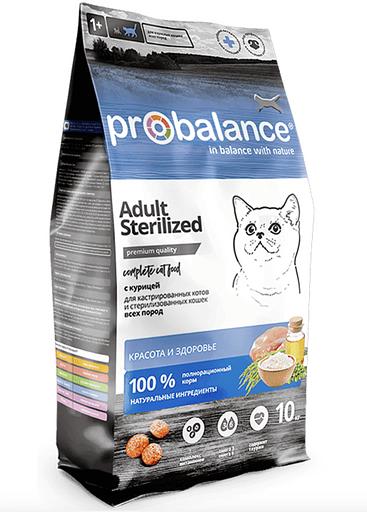绝育猫干粮 Probalance 灭菌鸡肉 10 公斤，批发 фото 1