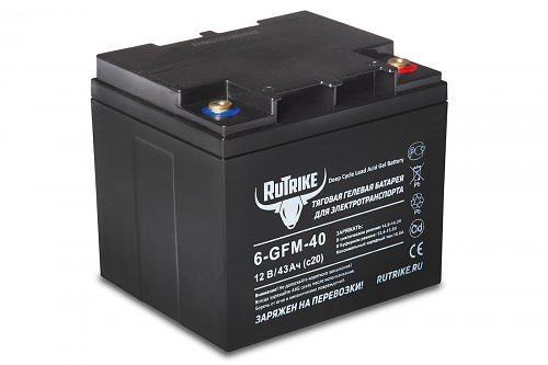 Тяговый аккумулятор RuTrike 6-GFM-40 (12V43A/H C20) фото 1