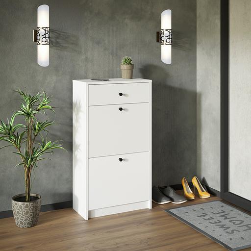 Тумба для обуви «Найс» исполнение 1, белый, опт фото 1