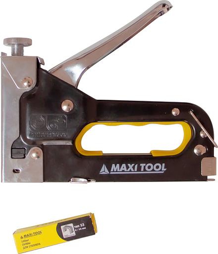 Степлер Maxi Tool скоба 4-14 мм регулируемый черный ОПТ фото 1