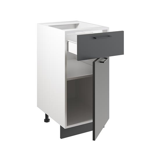 Wardrobe-table 40 cm with one drawer and one door Simple H400-1Ya anthracite, white, wholesale фото 2
