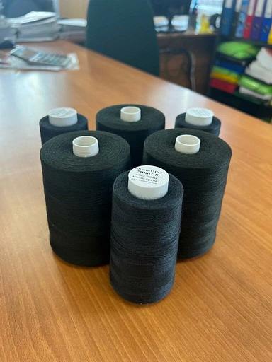 Арамидная швейная нить 75 НШТ-Ш чёрная, 3000 м ОПТ фото 4