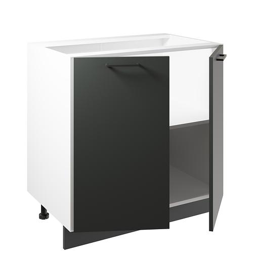 Шкаф-стол 80 см с двумя дверцами Simple Н800 антрацит, белый, опт фото 2