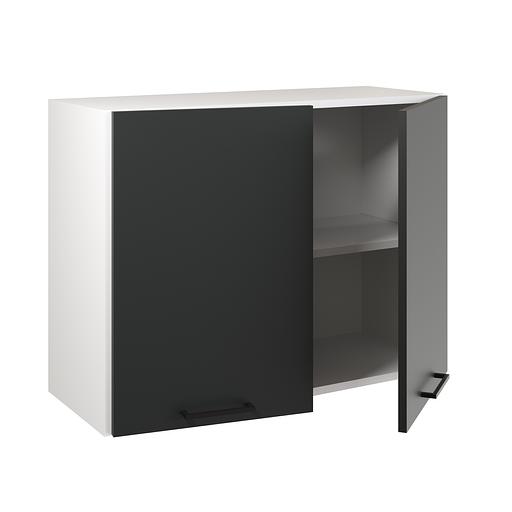 Wall cabinet 80 cm with two doors Simple B800 anthracite, white, wholesale фото 2