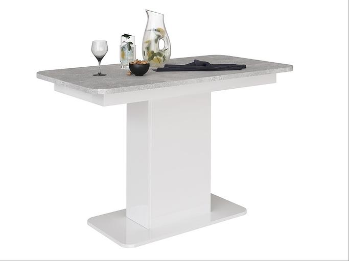 Стол обеденный на одной опоре СО-3 белый, ателье светлый, опт фото 1