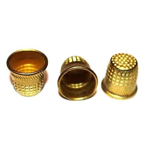 Наперсток для шитья латунированный № 16 фото 1