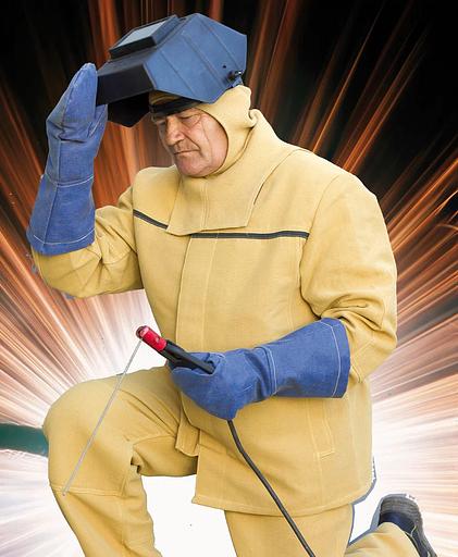 Aramid welder's suit "Togilen-2" (jacket/trousers) for protection against sparks and splashes of molten metal, 44-46/188 OPT фото 1