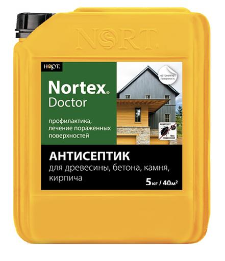 Антисептическая пропитка «Nortex» ДОКТОР для древесины, бетона, камня и кирпича 5 кг, опт фото 1