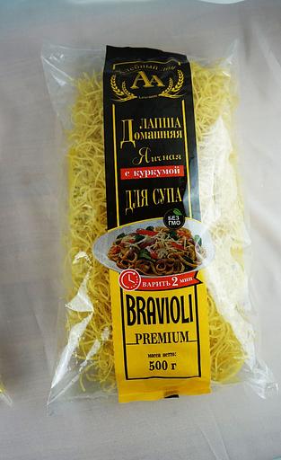 Homemade egg noodles Bravioli Premium “For soup” 500 g фото 1