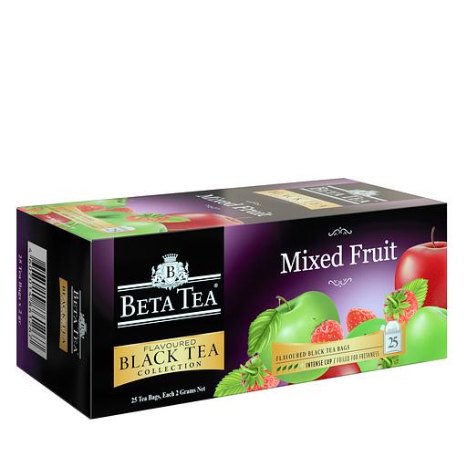 Чай чёрный в пакетиках «Бета Чай Мультифруктовый» («Beta Tea Mixed Fruit») 25×2 г фото 1