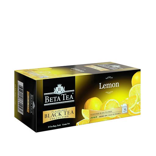 Чай чёрный в пакетиках «Бета Чай Лимон» («Beta Tea Lemon») 25×1.5 г фото 1