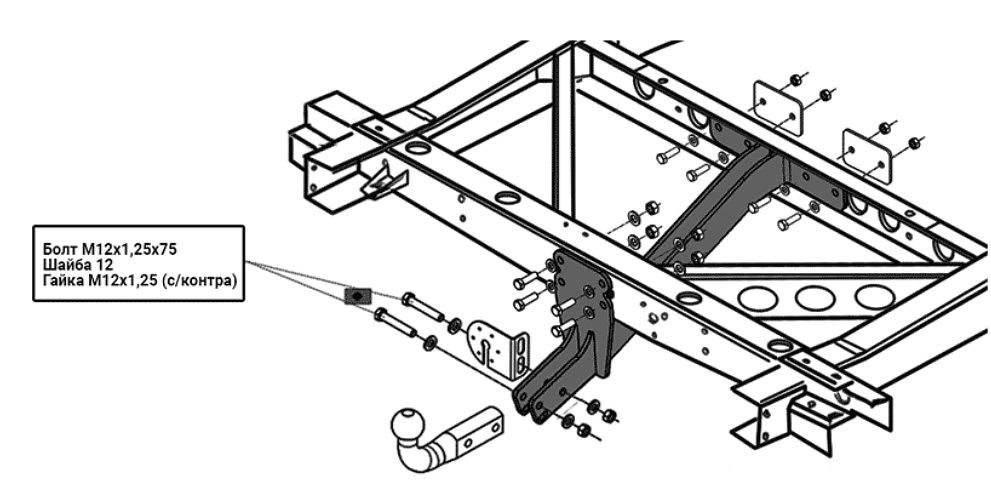 Фаркоп redBTR на УАЗ Патриот ОПТ фото 5