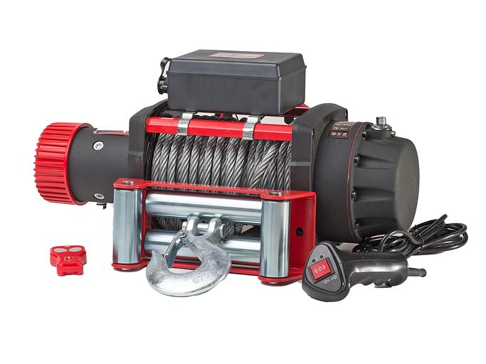 Лебедка для эвакуатора электрическая 24В 17000 lbs сталь ОПТ фото 8