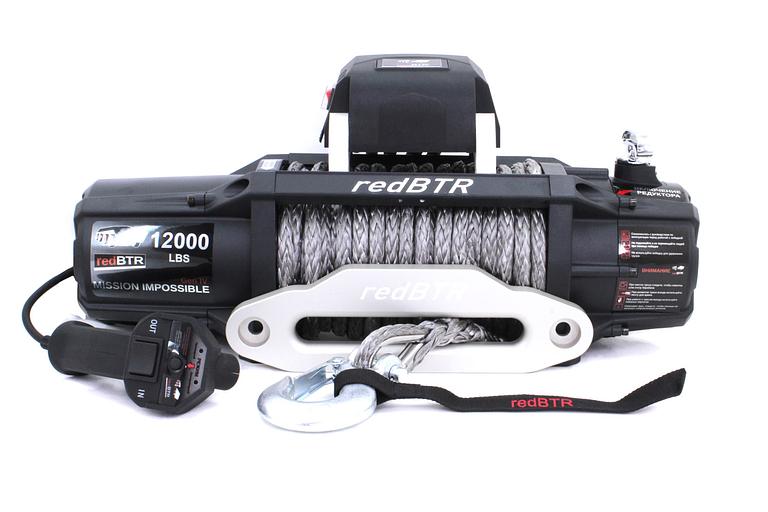 Лебедка автомобильная 12В 12000 lbs усиленная синтетика ОПТ фото 1