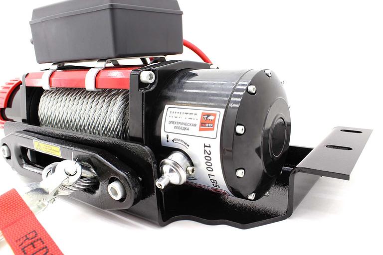 Winch for standard UAZ Patriot bumper 12V 12000 lbs steel OPT фото 3