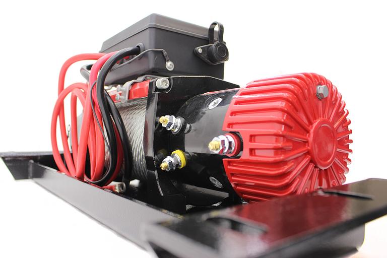 Winch for standard UAZ Patriot bumper 12V 12000 lbs steel OPT фото 4