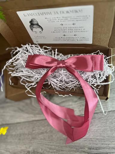 «Садақ» шаш қыстырғышы Casanda Эй қара қызғылт, көтерме фото 8