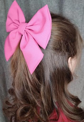 Заколка светло-розовая для волос «Бантик» Casanda Hey классический стиль, опт фото 5