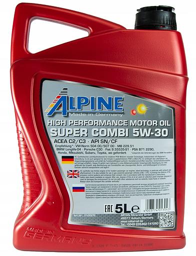 Engine oils Alpine Super Combi 5W-30, 5 l, wholesale фото 1