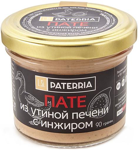 Пате из утиной печени с инжиром Paterria 90 г фото 1