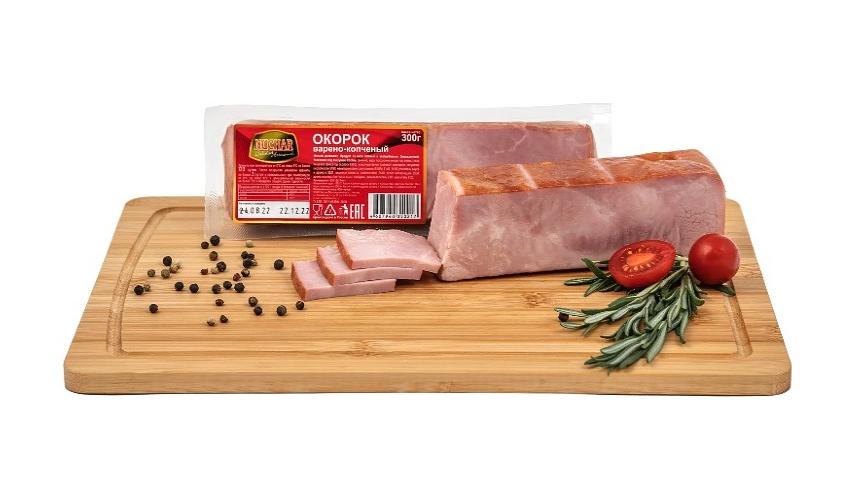 Қайнатылған ысталған ветчина, тұтас кесек «Нучар» 300 г фото 1