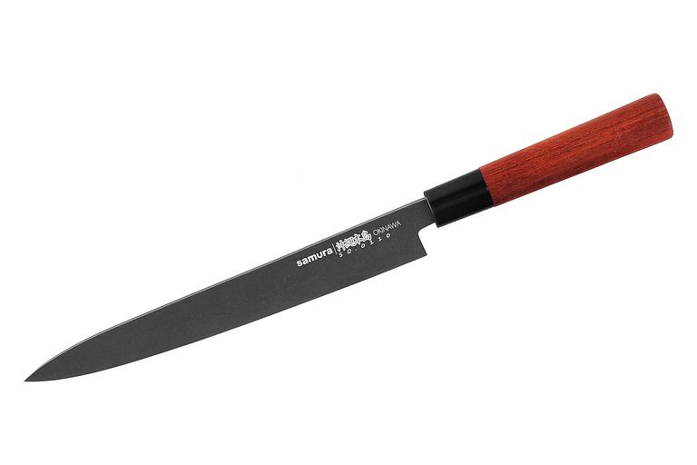 Sushi knife Yanagiba Samura Okinawa Stonewash SO-0110B. фото 1