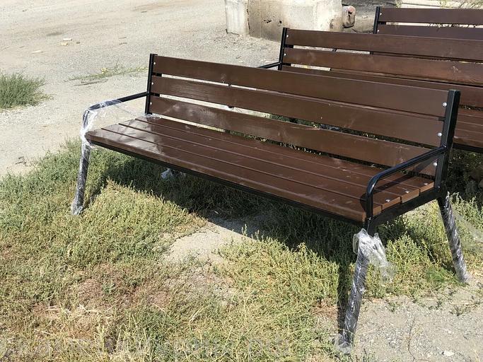 Metal park bench “D-1.26” OPT фото 3