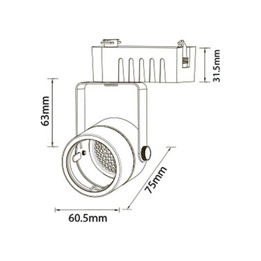 Трековый светильник под лампочку Horoz Electric GU10 MR16 Мах 50W Dakar Белый 220-240V 115-001-0001 HRZ33002796, опт фото 2
