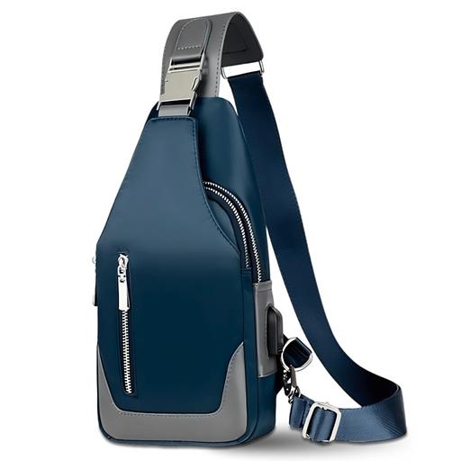 Сумка мужская через плечо (синий) фото 1