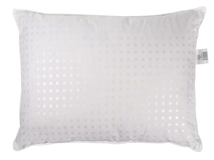 Подушка «Рада» белая с рисунком квадратов 50×68 см опт фото 1