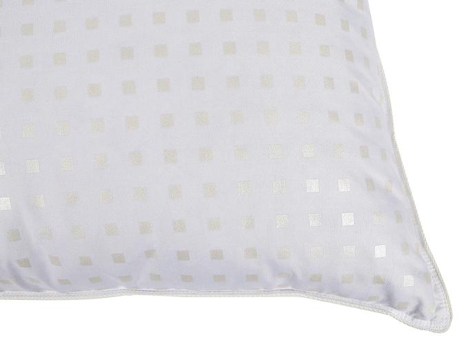 Подушка «Рада» белая с рисунком квадратов 50×68 см опт фото 4