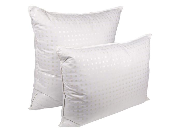 Подушка «Рада» белая с рисунком квадратов 50×68 см опт фото 5