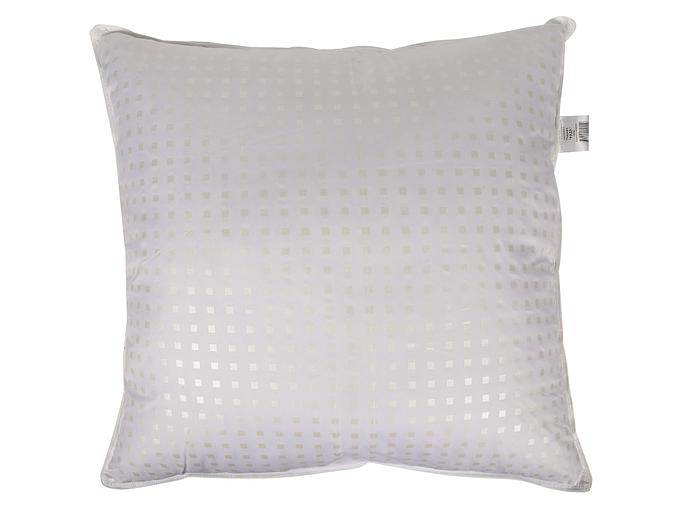 Подушка «Рада» белая с рисунком квадратов 68×68 см опт фото 2