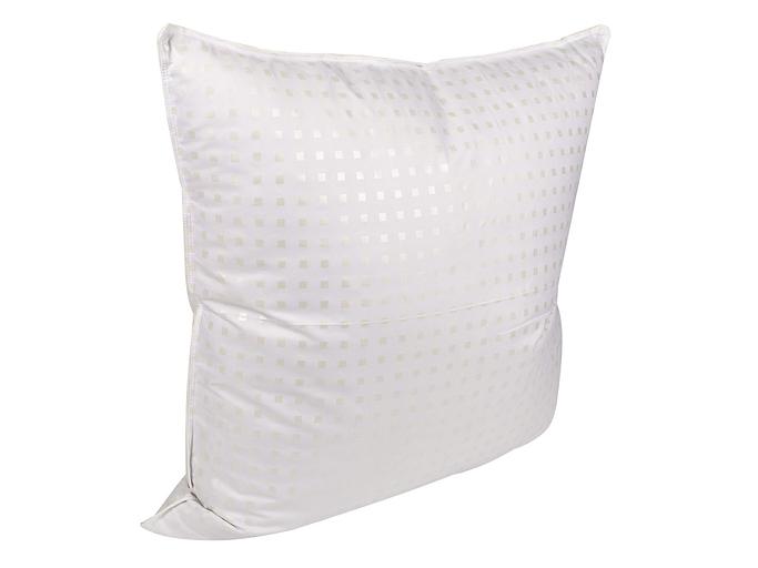 Подушка «Рада» белая с рисунком квадратов 68×68 см опт фото 4