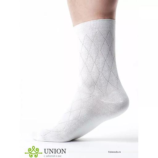 Носки мужские 10 пар «Белый ромб» ОПТ фото 1