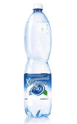 Питьевая минеральная вода «Хрустальный колодец» газированная 1,5 л, опт фото 1